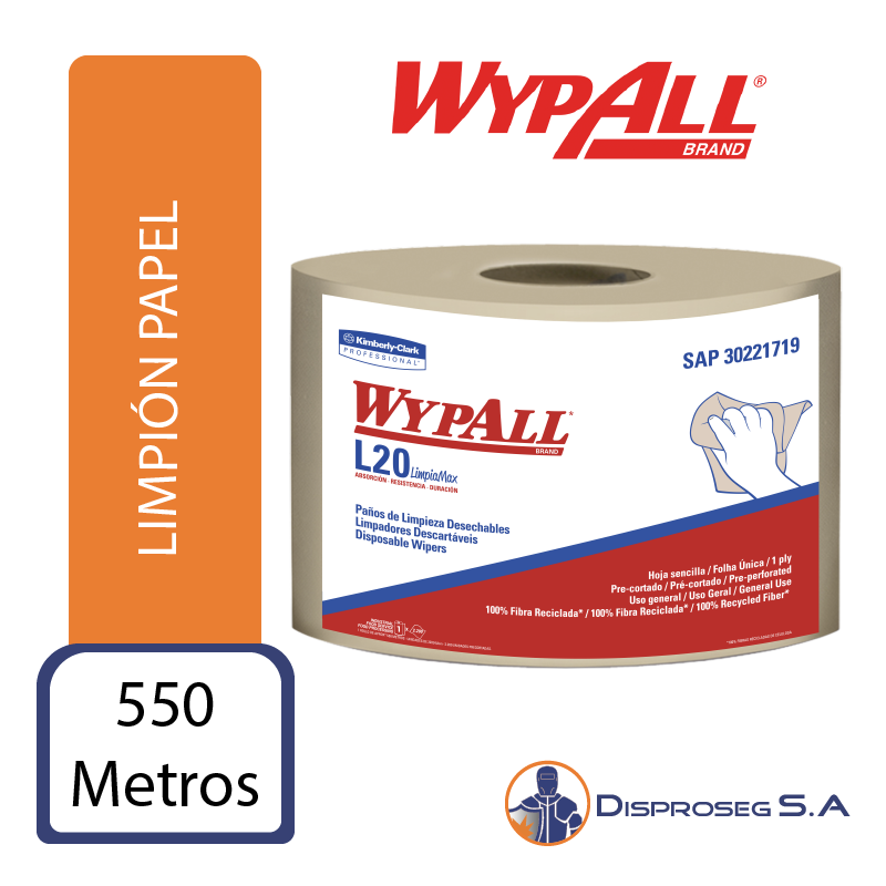 Limpión WypAll L20 – 550 m – Precortado