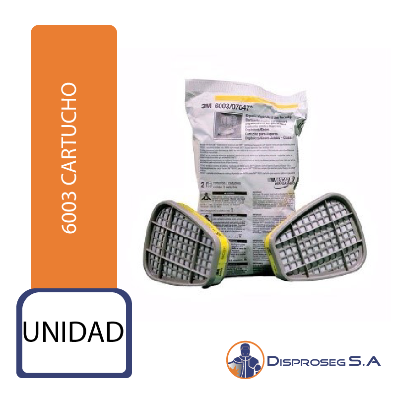 3M® Cartucho Vapores Orgánicos -Gas Ácido, 6003